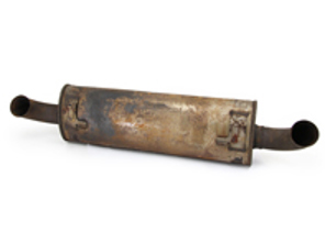 Used Porsche central exhaust muffler box Porsche 964 - 96411104504, 964.111.045.04