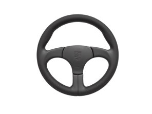 Sports steering wheel without airbag Black with Black Stitching. Porsche 944 82-91 - 968347084108YR