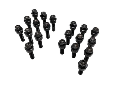 Lightweight Titanium wheel bolts (+7mm/+15mm longer) in black for Porsches (PACK OF 20) - WHT006978, 99736120302