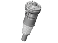 Shock absorber (Air Suspension type), Front. Porsche 95B Macan - 95B616039H, 95B616039, 95B616039B, 95B616039D, 95B616039T, 95B616039AE