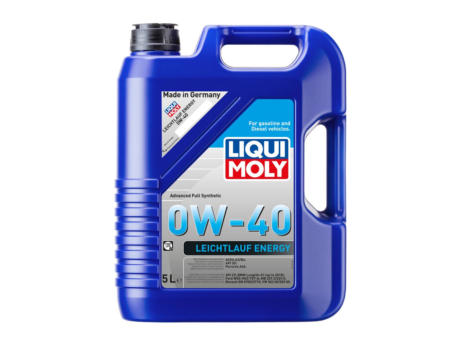 Liqui Moly Leicht­lauf Energy 0W-40 - 1Ltr / 5Ltr - 21222, 21223