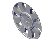 Radiator water fan, 400W, 370mm. Porsche 9YA Cayenne - PAB959455B, PAB95945520