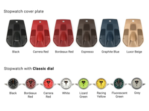 Sport Chrono Stopwatch with Cover Plate - Classic Dial. Porsche 991-2 Carrera / Turbo / GT3 - 9P1919203C, 9P1919203CDAP, 9P1919203E, 9P1919203EDAP, 9P3919203, 9P39192036W0, 9P3919203A, 9P3919203A1S1, 9P3919203B, 9P3919203BC9A, 9P3919203C, 9P3919203C84A, 9P3919203D, 9P3919203DOG6