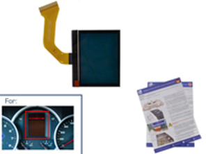 Display set for instrument cluster (EU) red shade. Porsche Cayenne 955 - 6082, 7L5920880A, 7L5920875H, 7L5920875C, 7L5920870A, 7L5920870B, 7L5920870C, 7L5920870D, 7L5920875, 7L5920875A