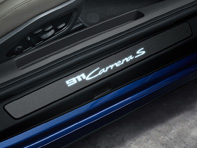 Door sill guards in matt Carbon, illuminated. Porsche 992.1 - 99204482080