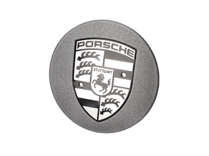 Wheel Cap In Vesuvius Grey With Porsche Crest. Porsche 9YB Cayenne 2023>> - 9P1601149OU9, 9P1601149