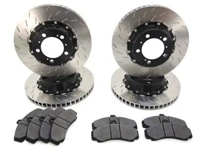 PFC Two-Piece SLOTTED Brake Discs and Brake pads PACKAGE for Porsche 991 GT3 / 981C GT4 / 718 GT4 - 38007063, 38007064, 38007563, 38007564, 1773.11.17.44, 7727.11.18.44, 99135240780, 99135240880, 99135140581, 99135140681, 99135140682 - 1773.11.17.44, 38007063, 38007064, 38007563, 38007564, 7727.11.18.44