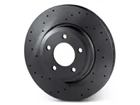 Drilled brake disc rotor, Rear. Porsche 987/981/718 Boxster and Cayman - 98735240101