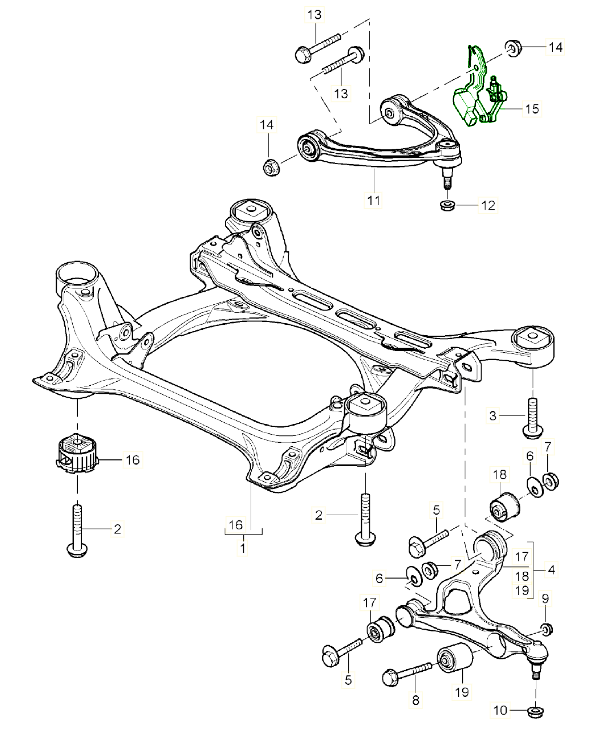Porsche Cayenne Front Air Suspension Self Leveling Sensor 95534107521