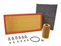 Service maintenance kit for Porsche Cayenne 955 3.2L V6  Oil, Air Filters,  Spark plugs, + More - 95511013100, 95581963100, 95510756100, 95517021990, PAF911014, 00004400204