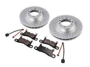 REAR Brake Disc and Pad Package. Porsche 718 Cayman GTS 4.0ltr - 98135240300, 98135240400