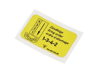Sticker Firing Order. Porsche 944 / 968 - 94460254400