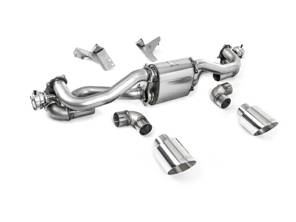 Milltek GPF-Back Valved Exhaust System With Polished GT-115 Tailpipes. Porsche 718 Boxster / Cayman / GT4 2020>> - 982251053F, 982251053H, 982251053K, 982251053E, 982251053D, 982251053G - SSXPO189