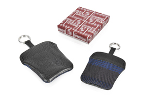 Key pouch in multicoloured blue with embossed Porsche Crest - PCG96410010