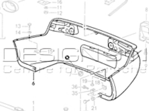 Rear Bumper. Porsche 968 - 94450502300, 94450502300G2X