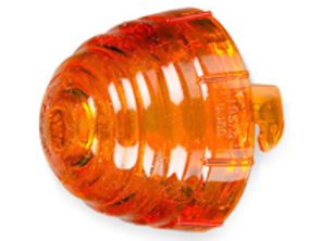 Front Turn signal lens, Yellow, Round. Porsche 356 - 64463141106, 1695451100