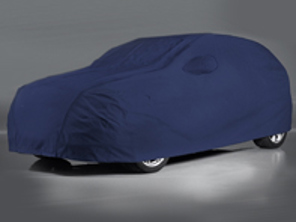 Outdoor Stormshield car cover in navy blue