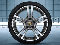 19' Turbo II Alloy Wheels & Tyres Original Porsche for 997.2 C2 / C2S - 99704460283, 99704460284, 99704460383, 99704460384