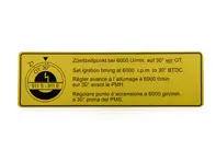 Sticker Ignition Timing. Porsche 911 - 90100651001