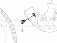 Brake disc cover plate Bolt. Porsche 955 Cayenne 2003 - 2006