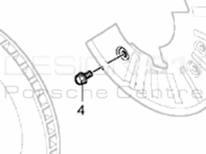 Brake disc cover plate Bolt. Porsche 955 Cayenne 2003 - 2006
