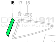 Rear 1/4 Window Sealing Strip. Porsche 911 65-77 Coupe - 90154349320