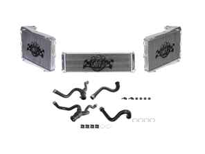 Aluminium radiator for water coolant fluid & hoses SET OF 3. Porsche 997 turbo - 996106613172, 99610613174, 99610613270, 99610613272, 99710603802, 99710603804 - 7056, 7054, 7055