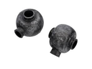 Rubber boots for use with spherical end links