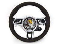 Multi-function Sports steering wheel, Leather. Porsche 991.2 / 718 Boxster / 718C Cayman - 9P1419091EJ, 9P1419091MC6H6, 9P1419091MC
