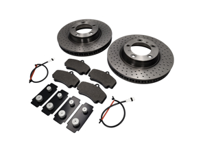 FRONT Brake Pads and Brake Disc Package. Porsche 996 C4S / 996 Turbo - 99635140904, 99635141004, 99635194913, 99635108901, 99661236501
