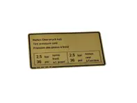 Sticker Tyre Pressure. Porsche 928 1978-79 - 92800650500