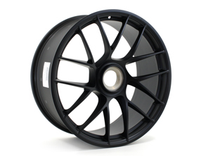 Front 20-inch 911 Turbo Sport III Alloy wheel, in Black Matt. Porsche 991.2 - 99136272100JE1, 99136272100, 99136277101, 99136277101JE1