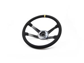 Alcantara 380mm steering wheel dished. Porsche 911T / 911E / 911S / 911RS - 91134708400, 91134708200, 90134708105, 90134708115, 91134708205, 90134708100, 90134708110
