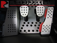 Rennline Aluminium 3 Piece Pedal Set Perforated. Porsche 911/912/914/930/964/993 ALL - P4421