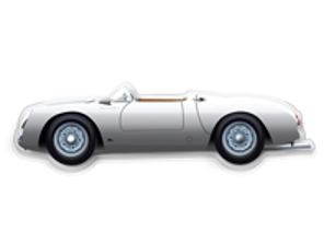 PORSCHE 550 RS. Shaped Plexiglass