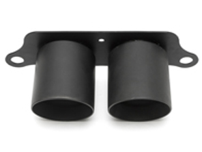 Deluxe Dual Style Tips - Matt Black. Porsche 991.2 GT3 / GT3 RS - 99111125395, 99111125380, 99111125791