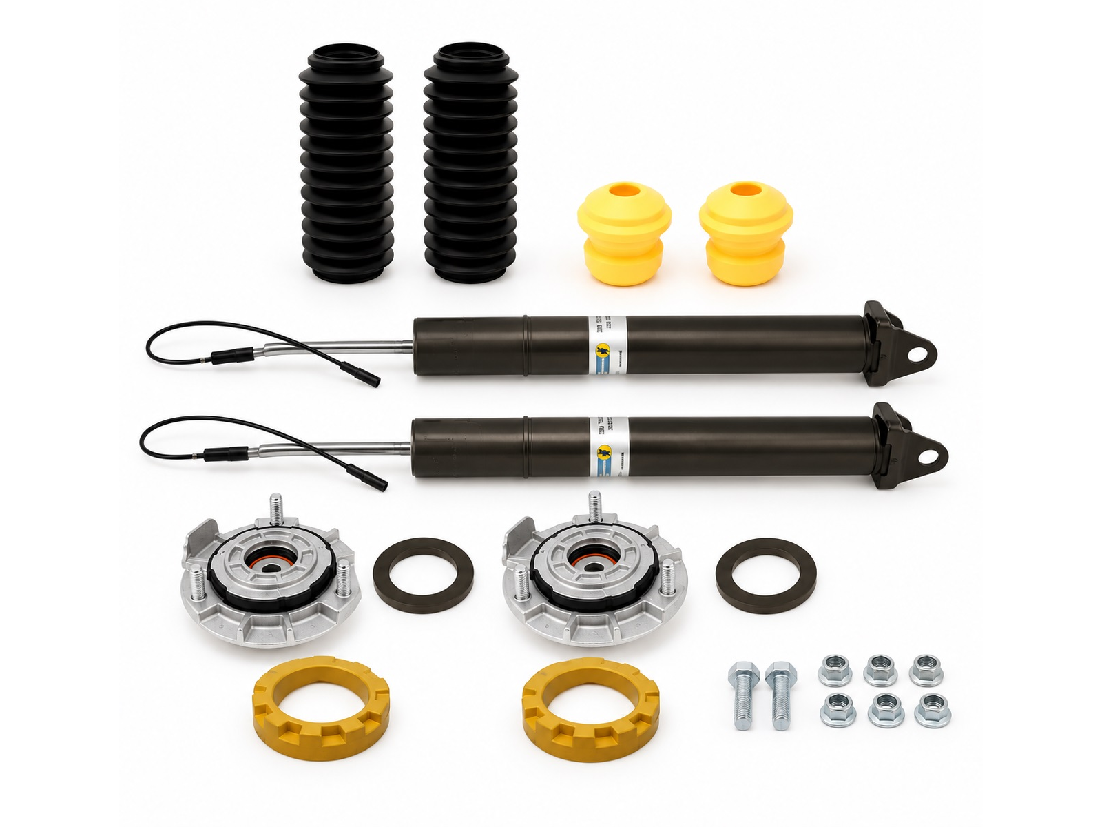B4 shock absorbers & top mounts, REAR, SET OF 2. Porsche 997 C2 / C2S / C4 / C4S / Turbo 2005-12 - 99733304903, 99733305320, 99733305325, 99733305330, 26147543, 99733305337, 26-147543, 99733305332 - VA7-E754