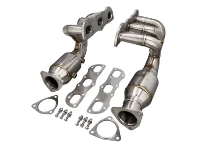 DesignTek Exhaust manifold / header with 200 cell catalyst for Porsche 991 Carrera - 3606109875, 99111341104, 991113411AX, 99111341202, 99111341204, 991113412AX