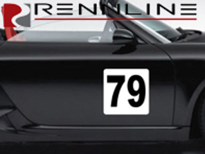 Rennline Temporary Race Numbers Square - E21