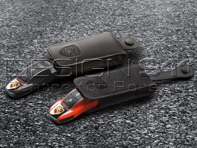 Key pouch in Alcantara. Porsche 991 / 958 Cayenne / 970 Panamera / 981 Boxster/Cayman / Macan / 718 Boxster/Cayman - 000044001107T2, 000044001108E9, 00004400110M2A, 00004400110N13