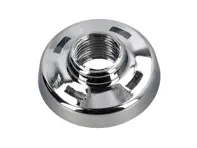 Dash switch chrome plastic bezel rosette trim. Porsche 911 69-73 - 91161321300 - 10312316119