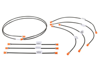 Brake line kit. Porsche 356 B-T5 - 64442305, 64442306, 64442313, 64442314, 69535260100, 69535260201 - 1661501010