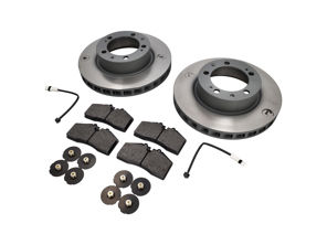 Front Brake pads and brake disc package Porsche 928 S4 1987 OE - 99335193905, 92861231504, 92861231502, 92835104361, 92835104461, 92835109619, 92835109617, 99335193901