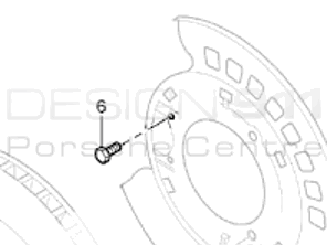 Brake disc cover plate Bolt. Porsche Cayenne MKI / MKII