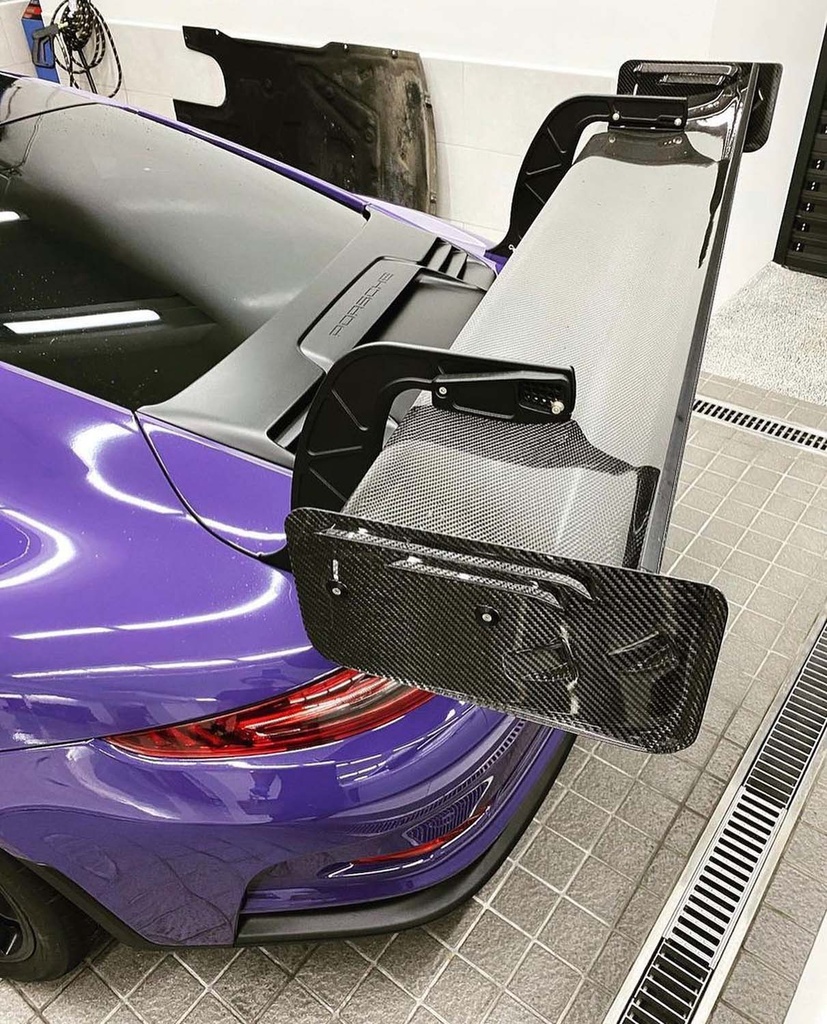 Swan neck rear spoiler kit, carbon fibre. Porsche 991 GT3 RS / GT2 RS