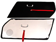 Door panels in light aluminium with RED Pull Straps, Chrome handles RS/ST/ RSR - 96455583320, 133