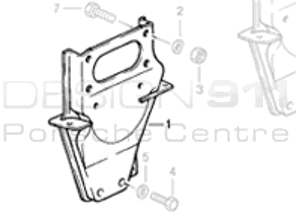Engine mount console. Porsche 911 1984-89 - 93011501709 - 93011501709