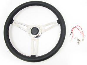 Steering wheel Classic 3 spoke, Chrome - 91134700C00, 121175-C00