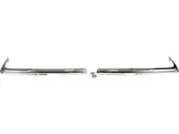 Front bumper cover trim set chrome. Mercedes SL R107 / SLC C107 *Dansk - 1078850601, 1078850602 - A1078850601, A1078850602