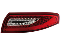 Indicator unit rear, Clear / Red V2 with LED bulbs for Porsche 996 - 99663148500, 99763148600, 99663148602, 99663148502, 99663143301, 99663143401, 99663143303, 99663143403